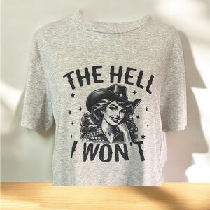 Gray Graphic Women's Top